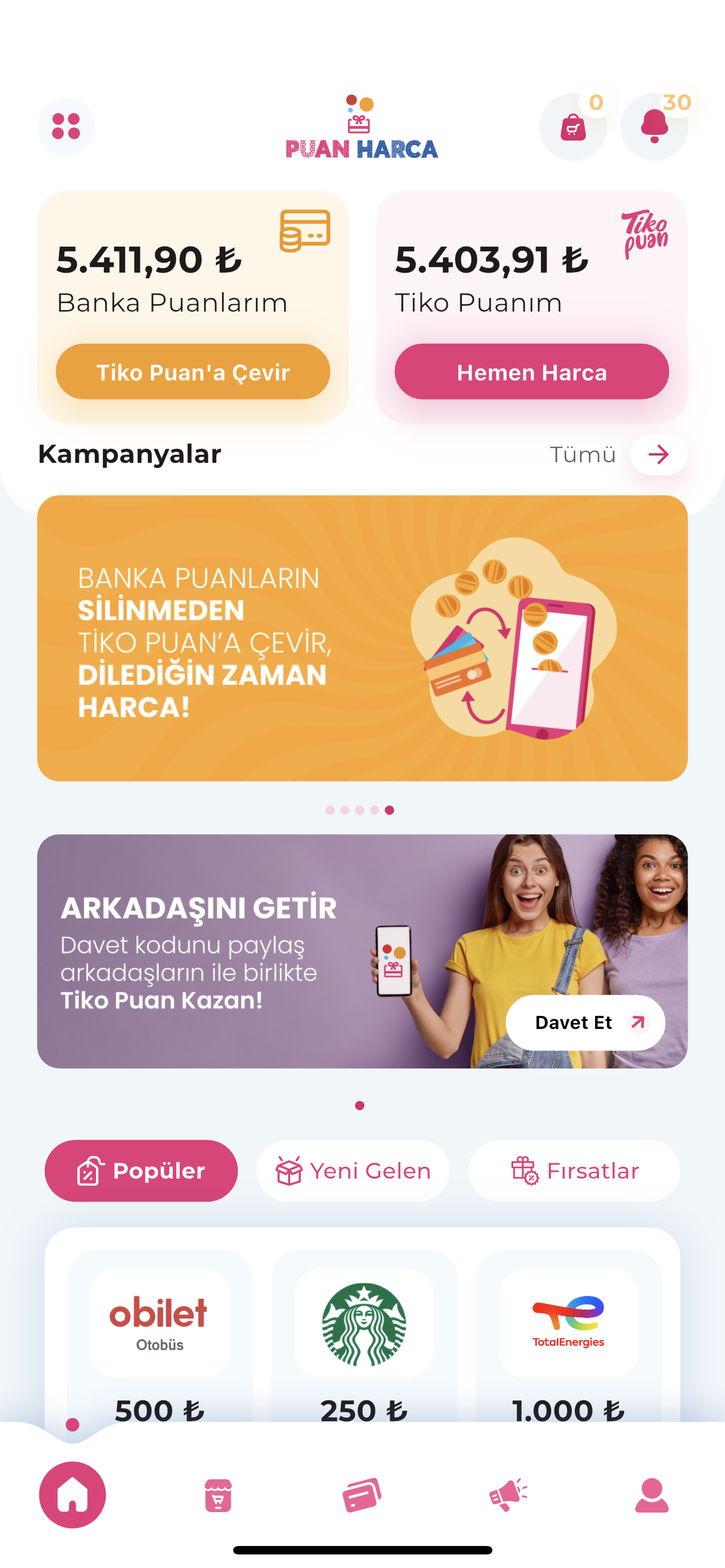 Puan Harca Uygulaması Ekran 1